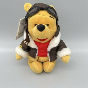 Pilot Aviator Winnie the Pooh Mini Bean Bag Plush Disney Store Plush Bear NEW